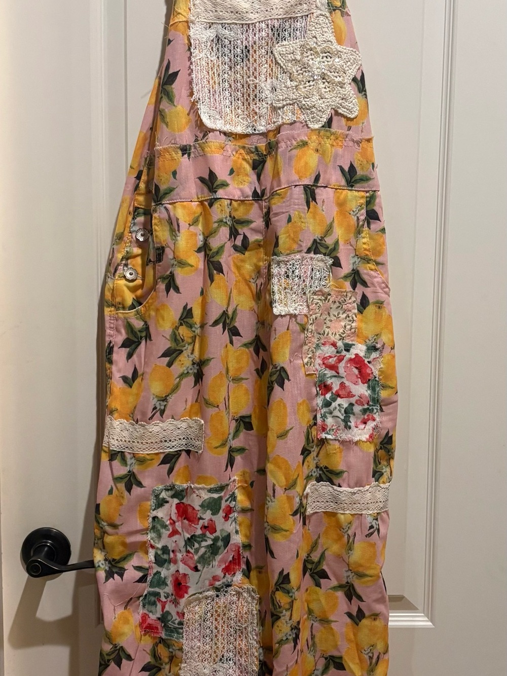 POL Pink & Yellow Lemon Patchwork Jumper - Picture 5 of 10